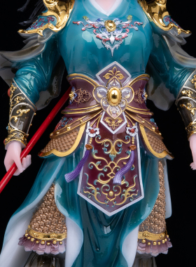 汉白玉穆桂英樊梨花神像摆件