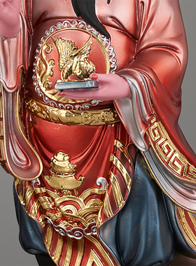 了凡居文武判官佛像树脂彩绘家用供奉地府神文判武判阴神摆件一对