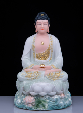 家用供奉娑婆三圣佛像全堂佛摆件