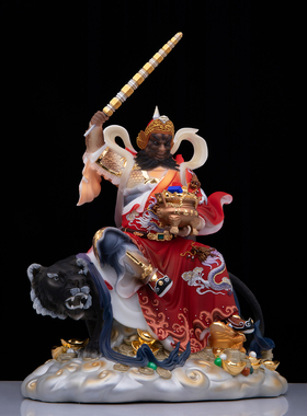 武财神赵公明神像汉白玉彩绘赵元帅像玄坛真君像正财神像店铺开业
