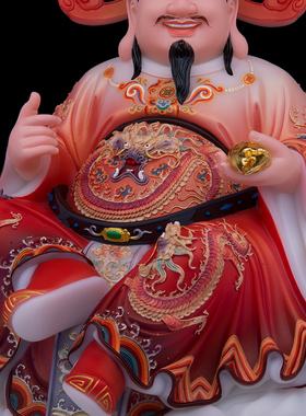 石材中式客厅财神爷神像摆件