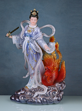 家居九天玄女娘娘摆件纯铜祝福