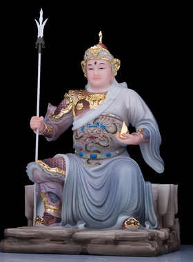 汉白玉保平安家用华光大帝神像
