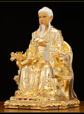 药王全铜彩绘药王孙思邈药王爷李时珍医圣铜神像客厅中式家用摆件