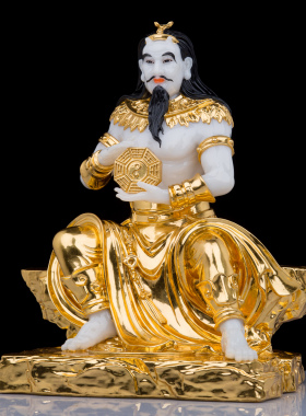 伏羲大帝神像汉白玉人王伏羲像三皇人文始祖八卦祖师供奉伏羲摆件