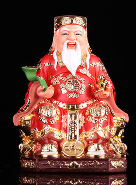 树脂越南体土地公财神爷摆件