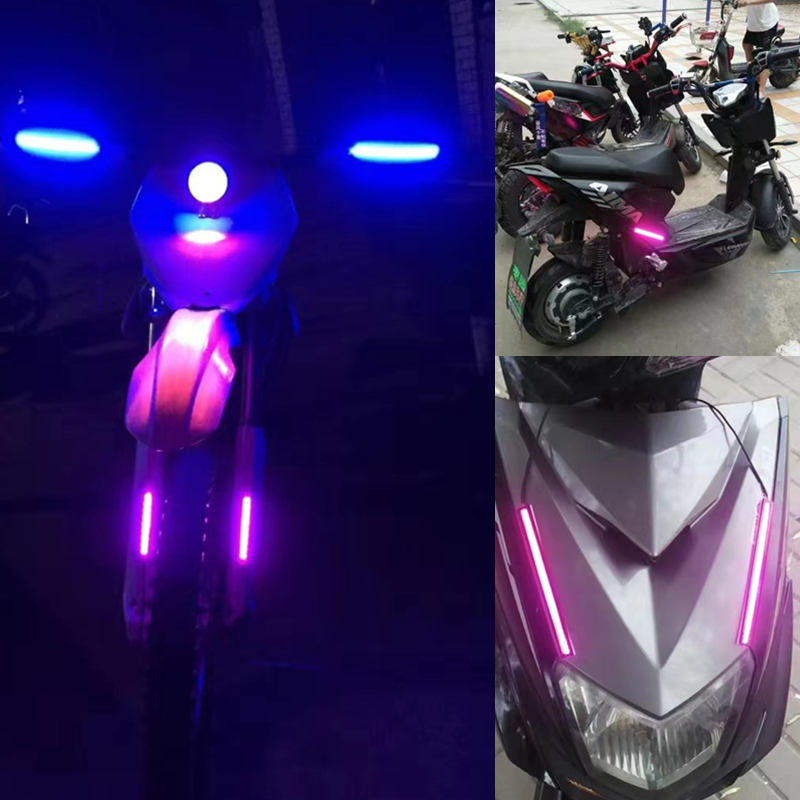 摩托车LED装饰灯条鬼火雅马哈雷小龟王踏板车底盘灯尾灯12V行车灯