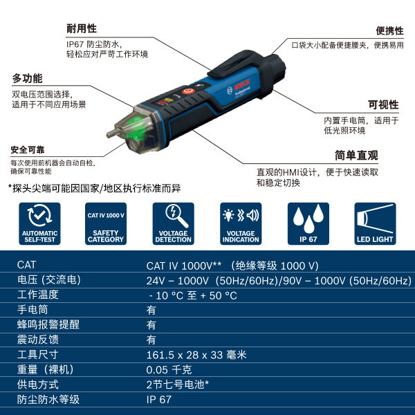 Bosch non-contact visual test pen