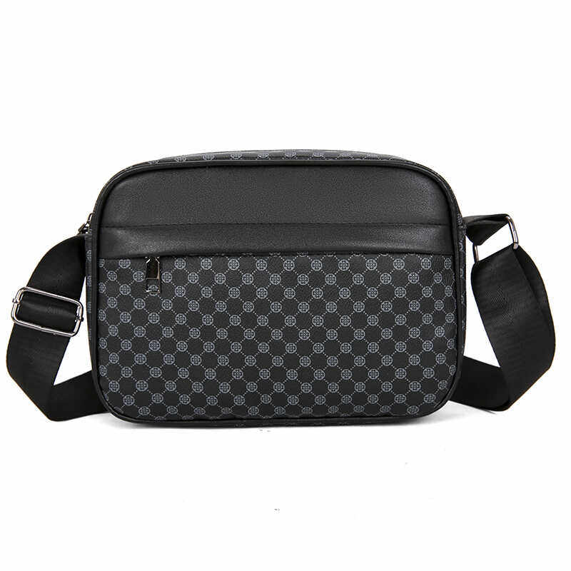 新款潮流潮牌男士休闲格子单肩包韩版皮质斜挎包时尚小方包小背包,淘宝优惠券,粉丝福利购,淘宝优惠卷