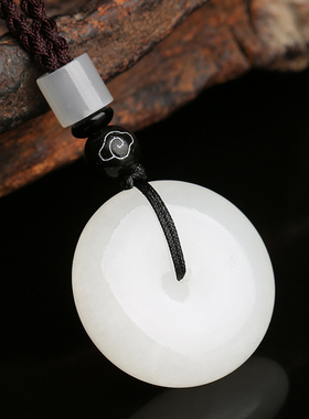 天然和田玉平安扣吊坠男女款