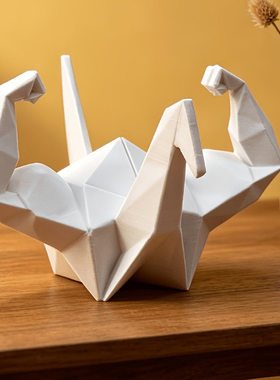 跨境新款3D打印肌肉纸鹤