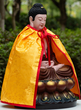 织锦布菩萨披风佛袍神像衣