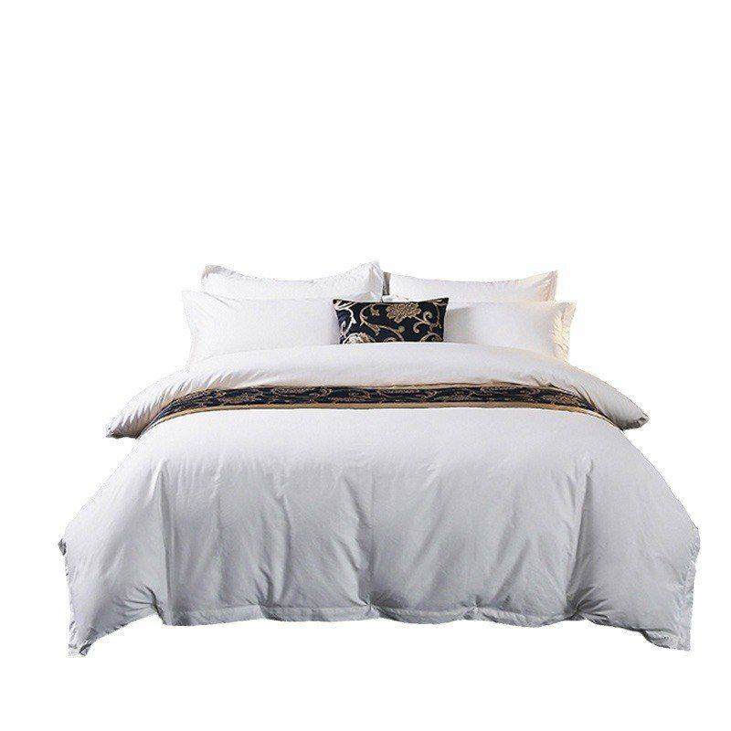 五星级酒店布草60支全棉四件套厂家宾馆民宿专用床上纯白床单床笠,淘宝优惠券,粉丝福利购,淘宝优惠卷