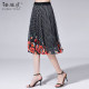New printed elastic waist counter A-line midi skirt summer dress