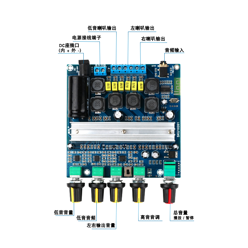 3116蓝牙功放板2.1大功率模块重低音炮小音箱响发烧数字专业12V24 - 图0