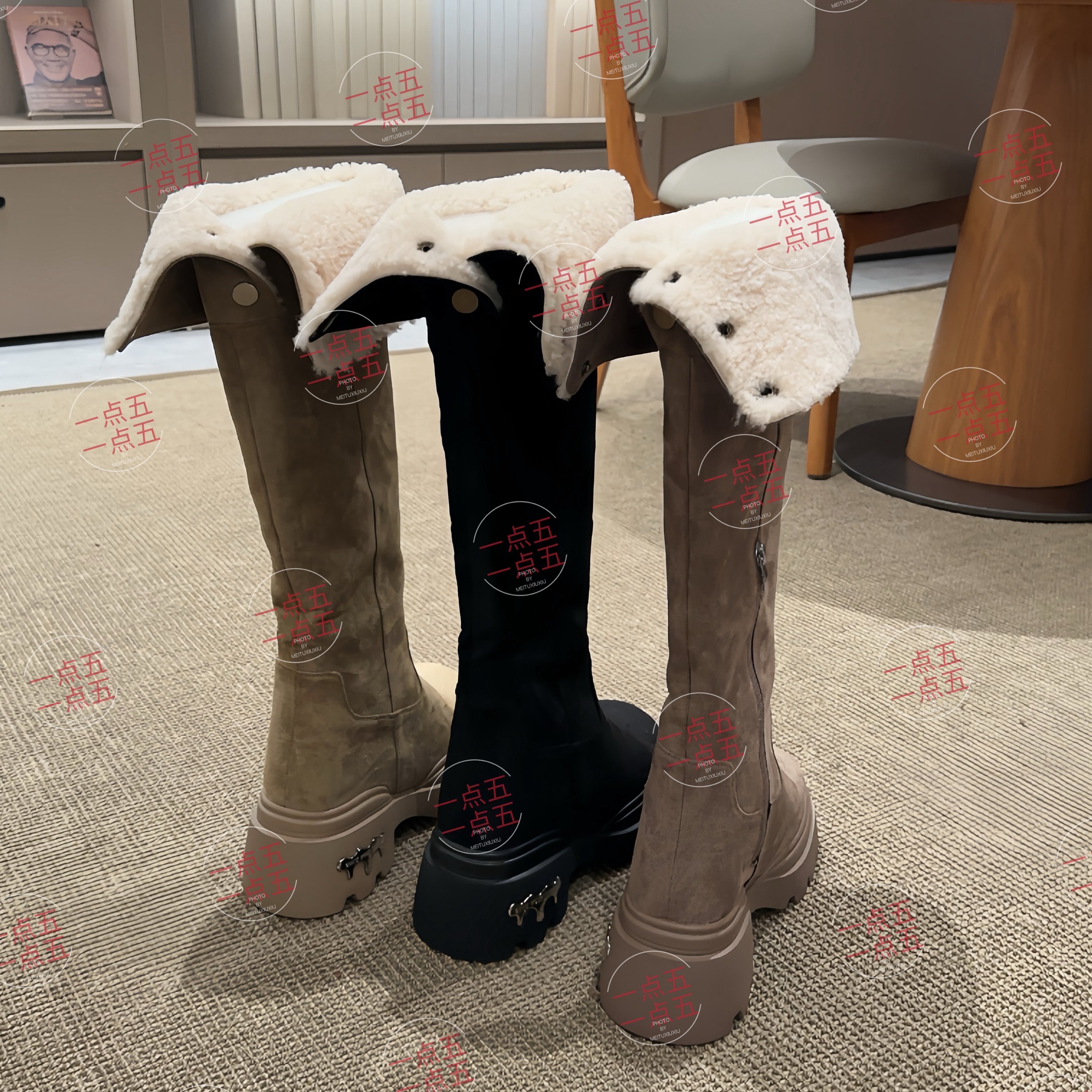 增高16CM-14CM长筒绒棉靴女士原创保暖定制加绒加厚鞋经典色,淘宝优惠券,粉丝福利购,淘宝优惠卷