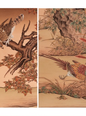 【孤品】工笔手绘瓷板画