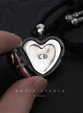 davidstudio925纯银牛皮绳吊坠