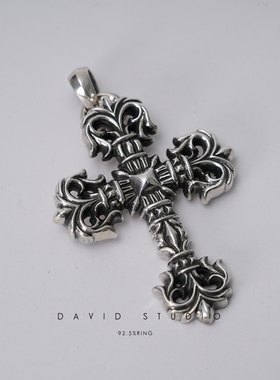 davidstudio925纯银做旧吊坠