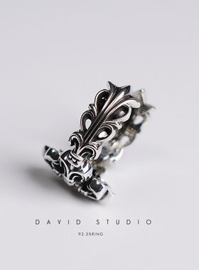 david尅罗心s925纯银情侣对戒