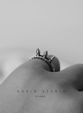 纯银钉子十字架权志龙女士戒指