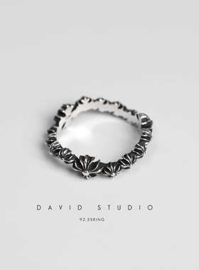 INS尅罗心十字架网红款尾戒指环