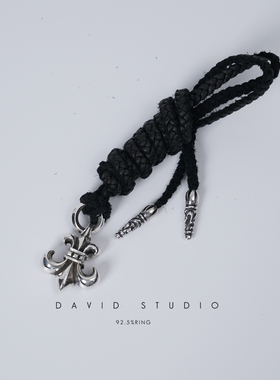 davidstudio925纯银船锚童军花