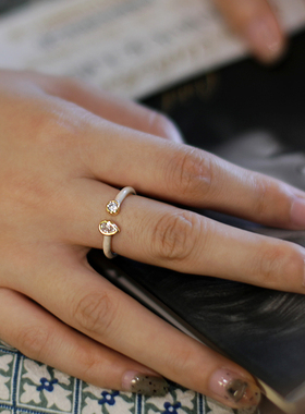 2024年新款滴油戒指女小众设计高级感简约开口可调节指环气质食戒