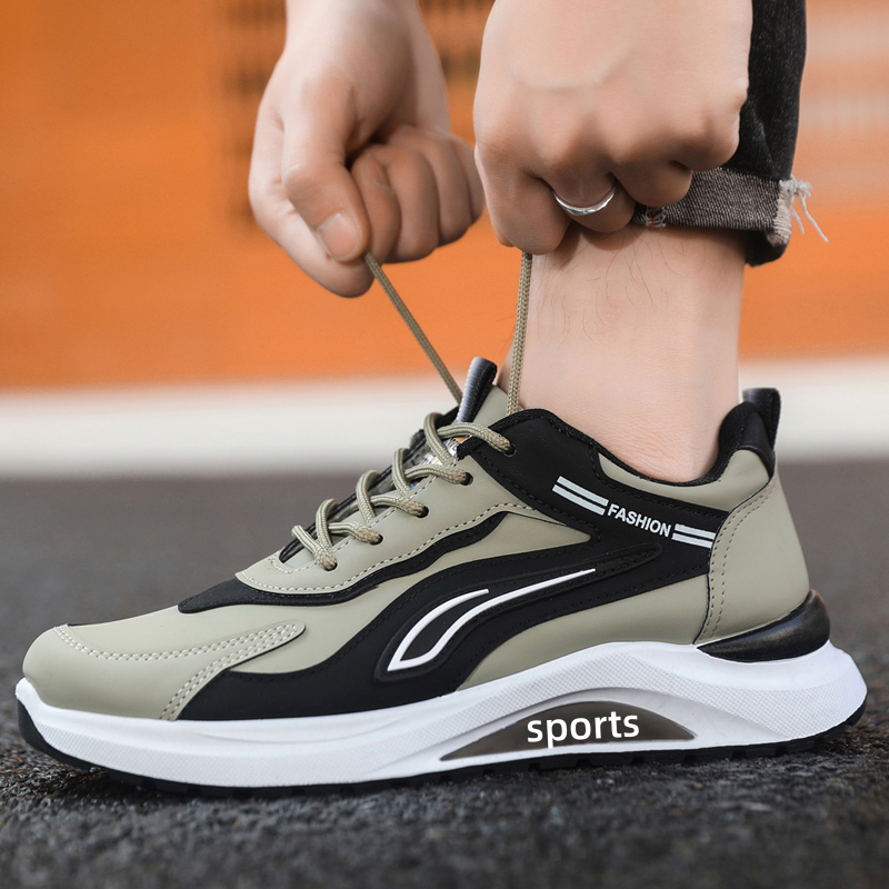 2025新款保罗男鞋四季款男士休闲鞋皮面跑步鞋防滑运动鞋男生潮鞋,淘宝优惠券,粉丝福利购,淘宝优惠卷