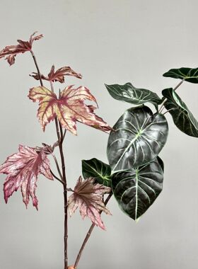 仿真绿植海芋叶龟背叶ins风高端盆栽家居室内插花龙鳞观叶假植物