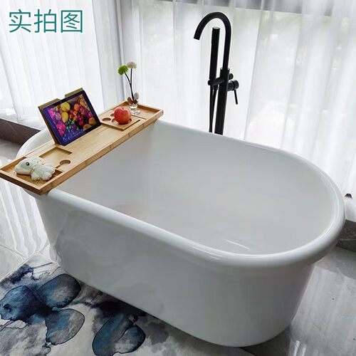 免安装浴缸家用小户型老人可移动独立水疗迷你亚克力民宿成人浴盆 - 图3