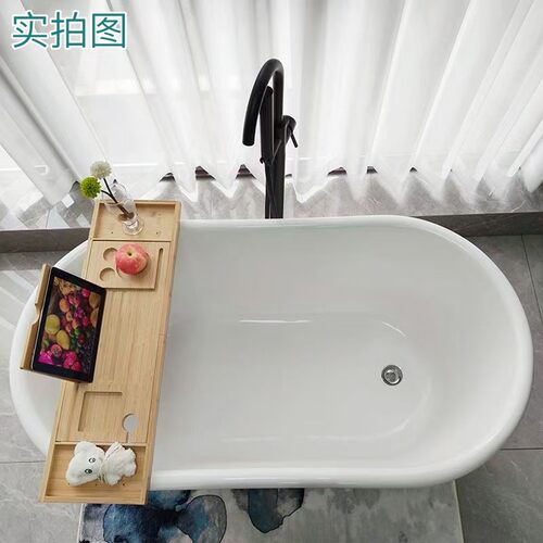 免安装浴缸家用小户型老人可移动独立水疗迷你亚克力民宿成人浴盆 - 图1