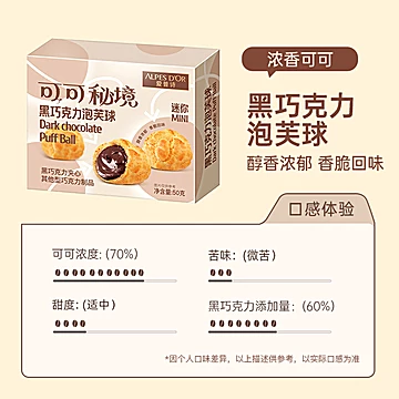 爱普诗巧克力可可威化夹心饼干泡芙球组合装[13元优惠券]-寻折猪