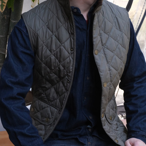 小贝同款英国Barbour百搭绗缝Lowerdale Gilet马甲背心内胆外套男 - 图2