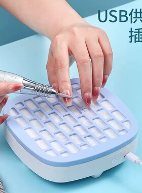 美甲静音吸尘器指甲打磨卸甲粉尘收集器不飞粉USB旅行便携大吸力