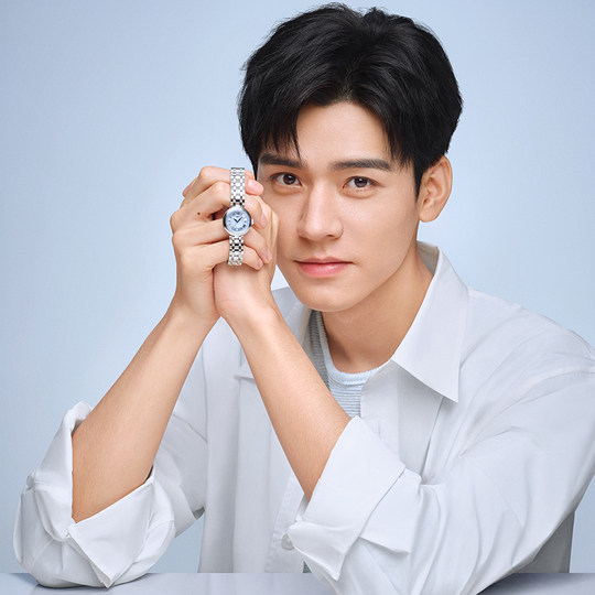 Tissot天梭小美人龚俊同款霁风蓝贝母盘女表手表