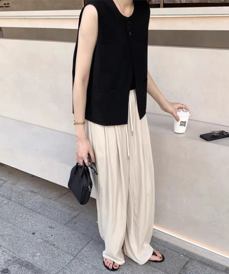 南瓜籽女装定制肥妹妹mm叠穿西装气质双扣秋宽松显瘦马甲上衣外套 - 图1