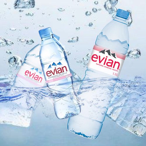 法国进口Evian依云1500ml天然矿泉水1.5l*12瓶弱碱性水泡茶饮用水 - 图1
