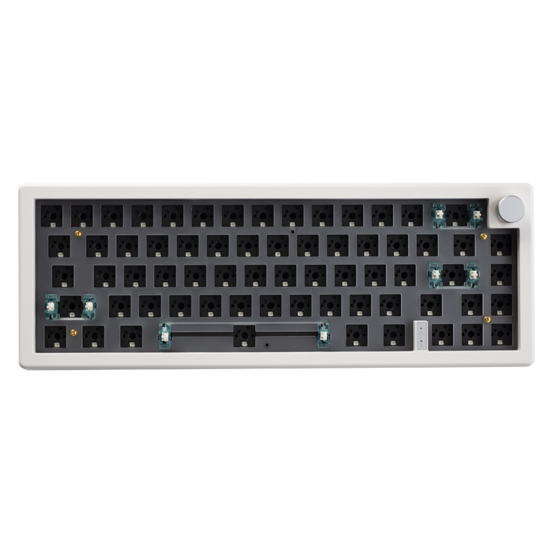 ESC66客制化机械键盘套件麻将音gasket结构RGB三模无线蓝牙奶紫色-图3