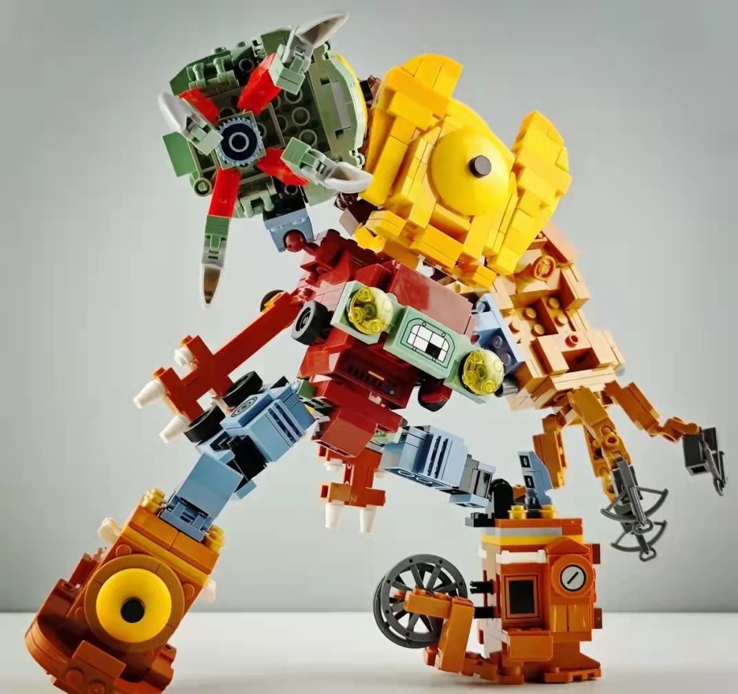 新款植物大战僵尸机甲僵尸大BOSS五款合体机器人乐高积木拼装玩具 - 图0