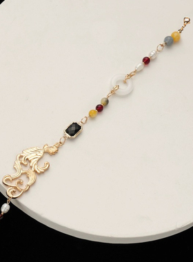 《落尘》长背云流苏汉服配饰  璎珞长流苏背云  压襟禁步通用饰品