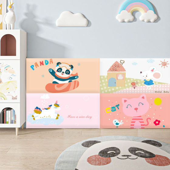 Early childhood education center cartoon anti-collision soft package tatami wall enclosure