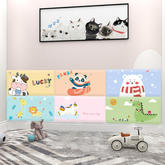 Early childhood education center cartoon anti-collision soft package tatami wall enclosure