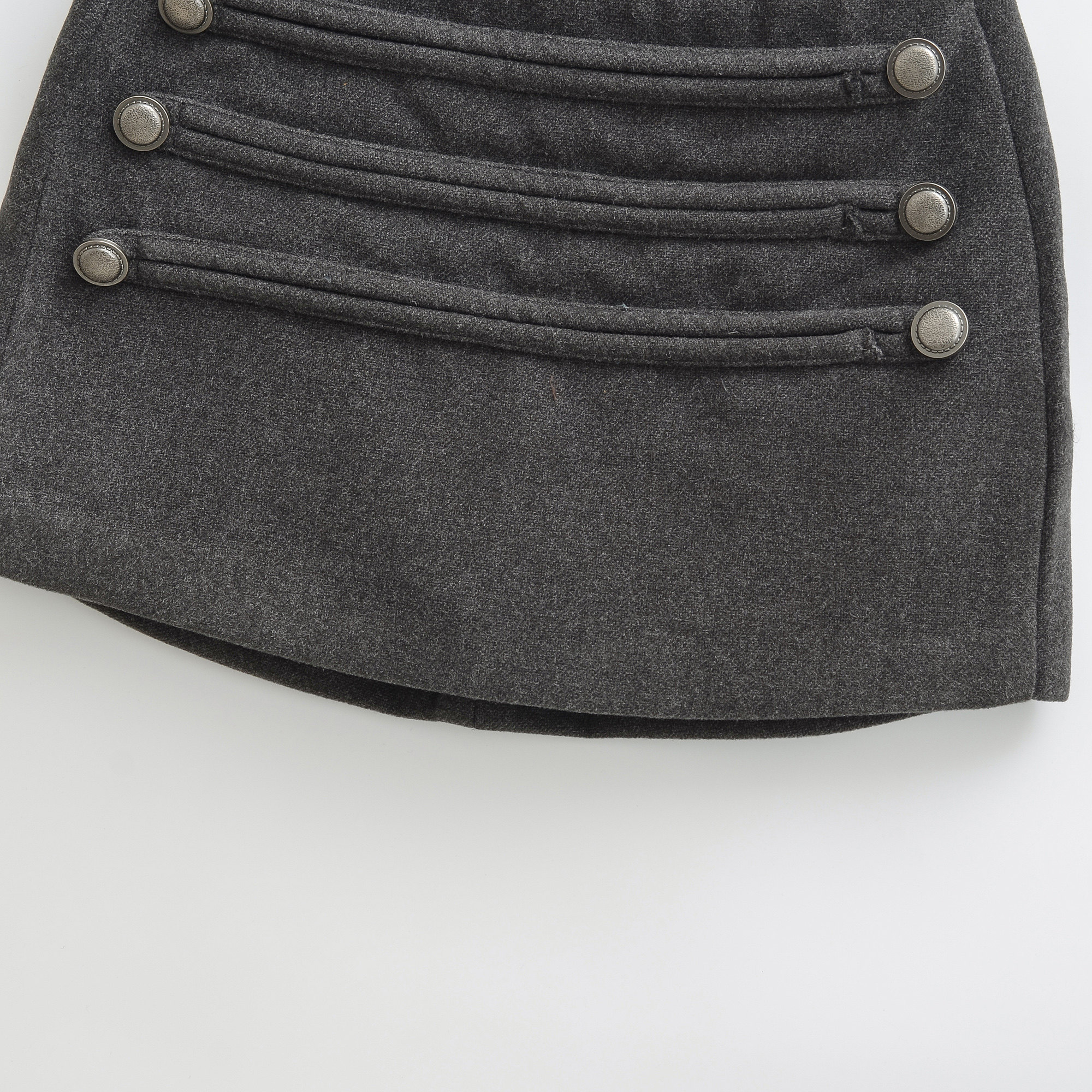 包邮美式辣妹毛呢纽扣A字低腰半身裙女气质修身显瘦防走光短裙,淘宝优惠券,粉丝福利购,淘宝优惠卷