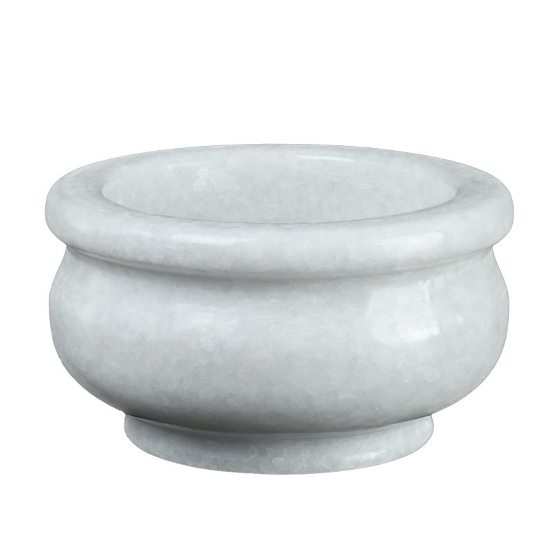 石头香炉圆形小号汉白玉石雕家用供奉室外墓地上坟祭祀大理石摆件,淘宝优惠券,粉丝福利购,淘宝优惠卷