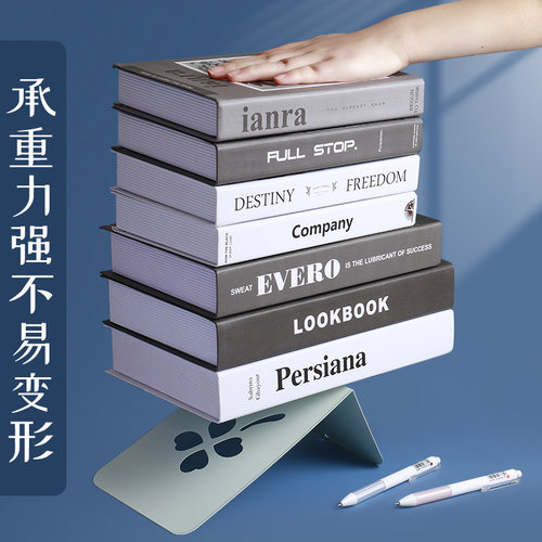 思进书立架金属加厚大号书夹书靠书挡学生用创意透明伸缩书立隔板高中生桌面收纳放书立书架固定书本支架 - 图1