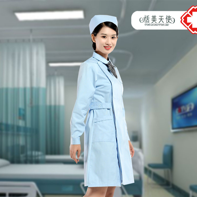 护士服长袖医生工作服女修身儿科牙科导医服月嫂服药店药房美容师_虎窝淘