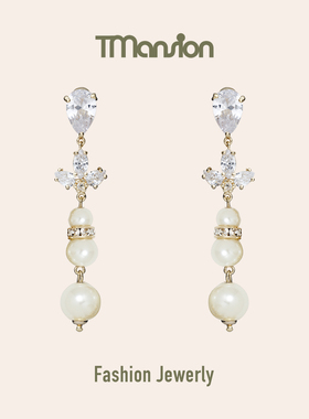 TM蝴蝶结珍珠锁骨项链女法式复古