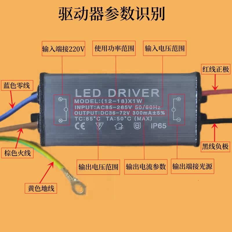 led驱动电源3W5W12W18W24W草坪灯防水整流器天花筒灯轨道灯驱动器 - 图0