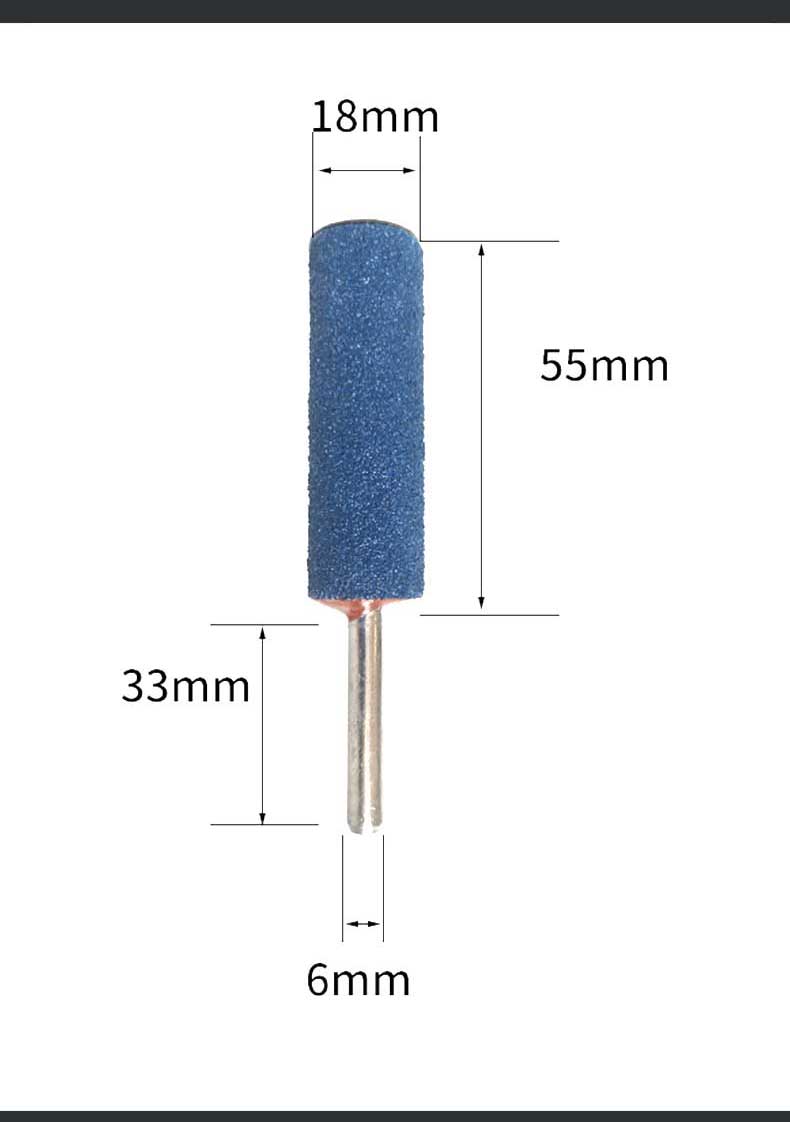 6mm柄蓝色砂纸卷磨头纱布打磨棒不锈钢铝合金边角电动打磨机抛光-图0